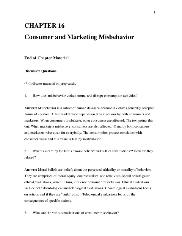 CH-16 Consumer and Marketing Misbehavior - CB Consumer Behaviour : Book ...